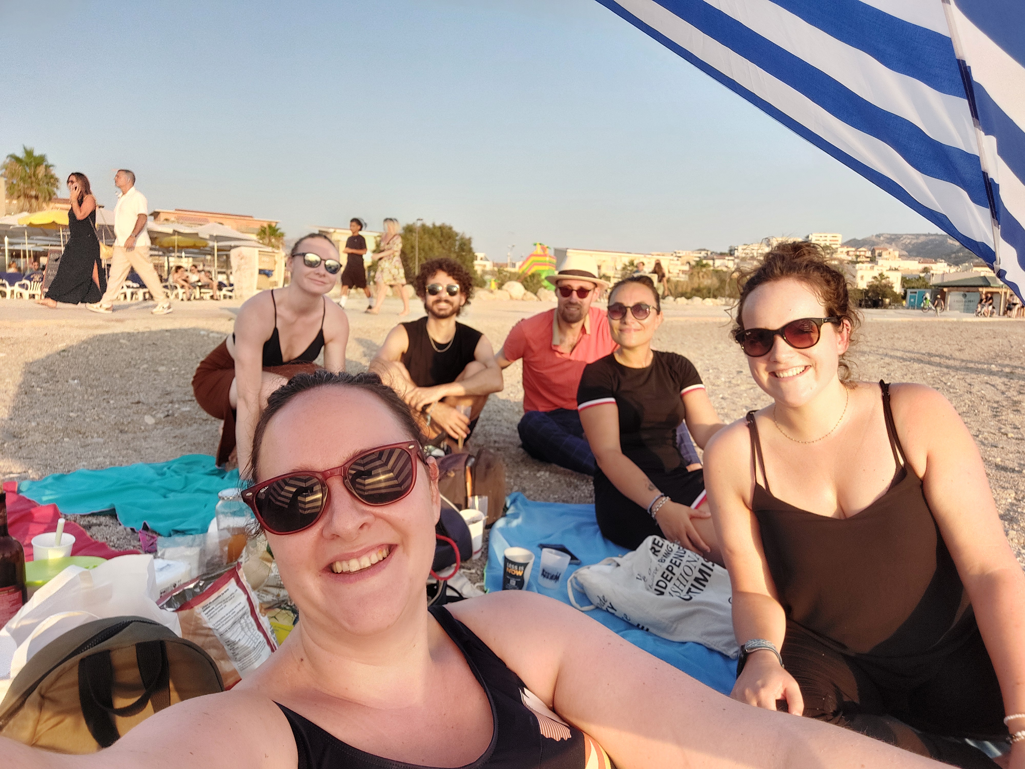 Beach end-of-the-year celebration